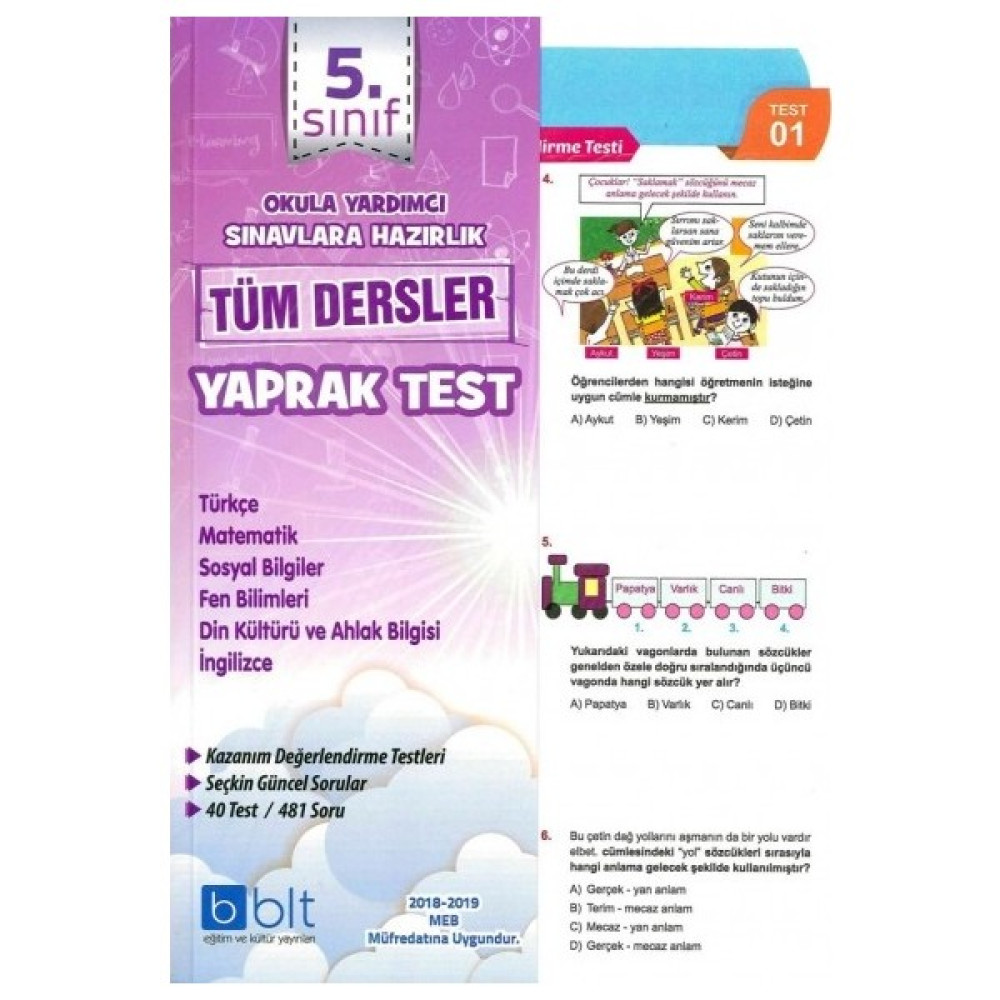 Bulut Eğitim 5. Sınıf Tüm Dersler Yaprak Test Yaprak Testler Fiyatı