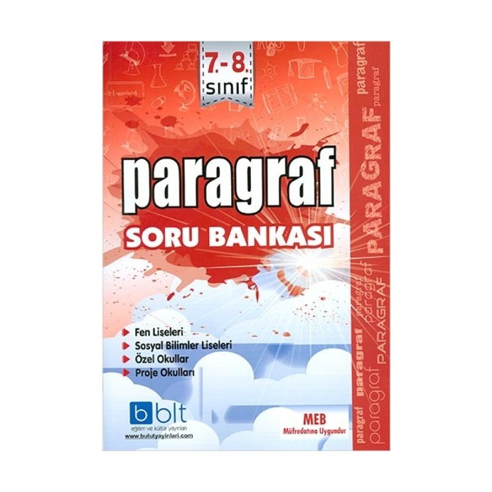 Bulut Eğitim 7 8. Sınıf Paragraf Soru Bankası Yeni Türkçe Fiyatı
