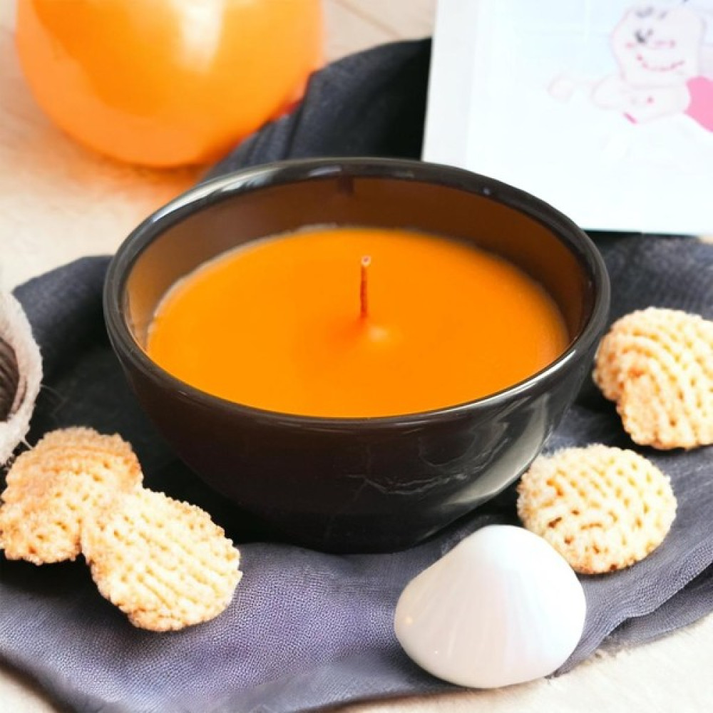 Bum Bum Dekoratif Mum El Yapımı Handmade Seramik Kase Renkli Portakal ve Vetiver Kokulu - 1 Adet Dekoratif Mum Fiyatı