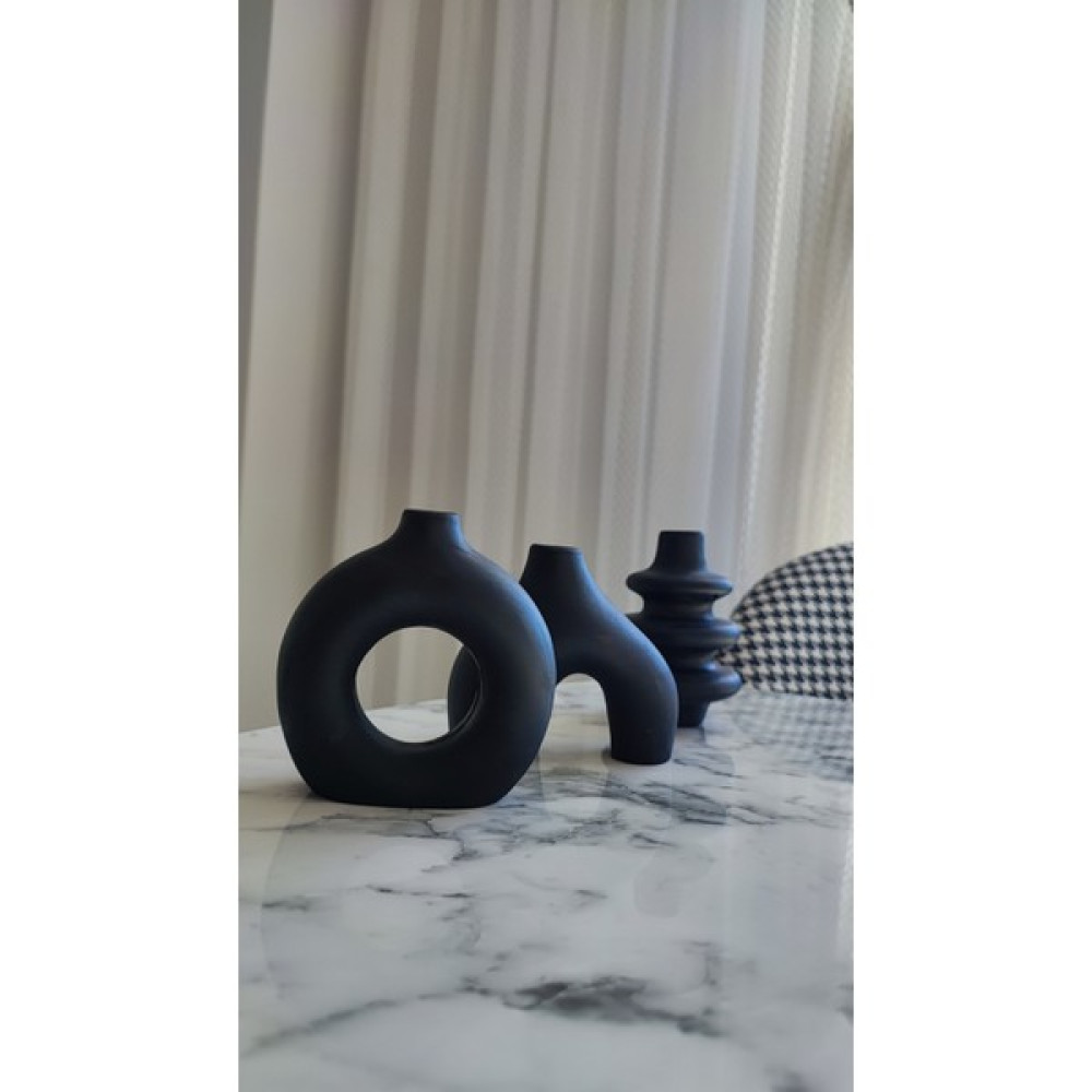 Bümay Home Modern Minimal 3lü Beton Vazo Set Biblo Fiyatı