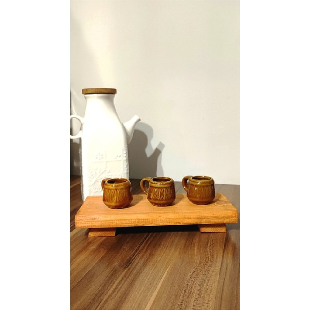 Bümay Home Turuncu Ahşap Stand Ayaklı Banyo Mutfak Düzenleyici Saklama Kapları Fiyatı