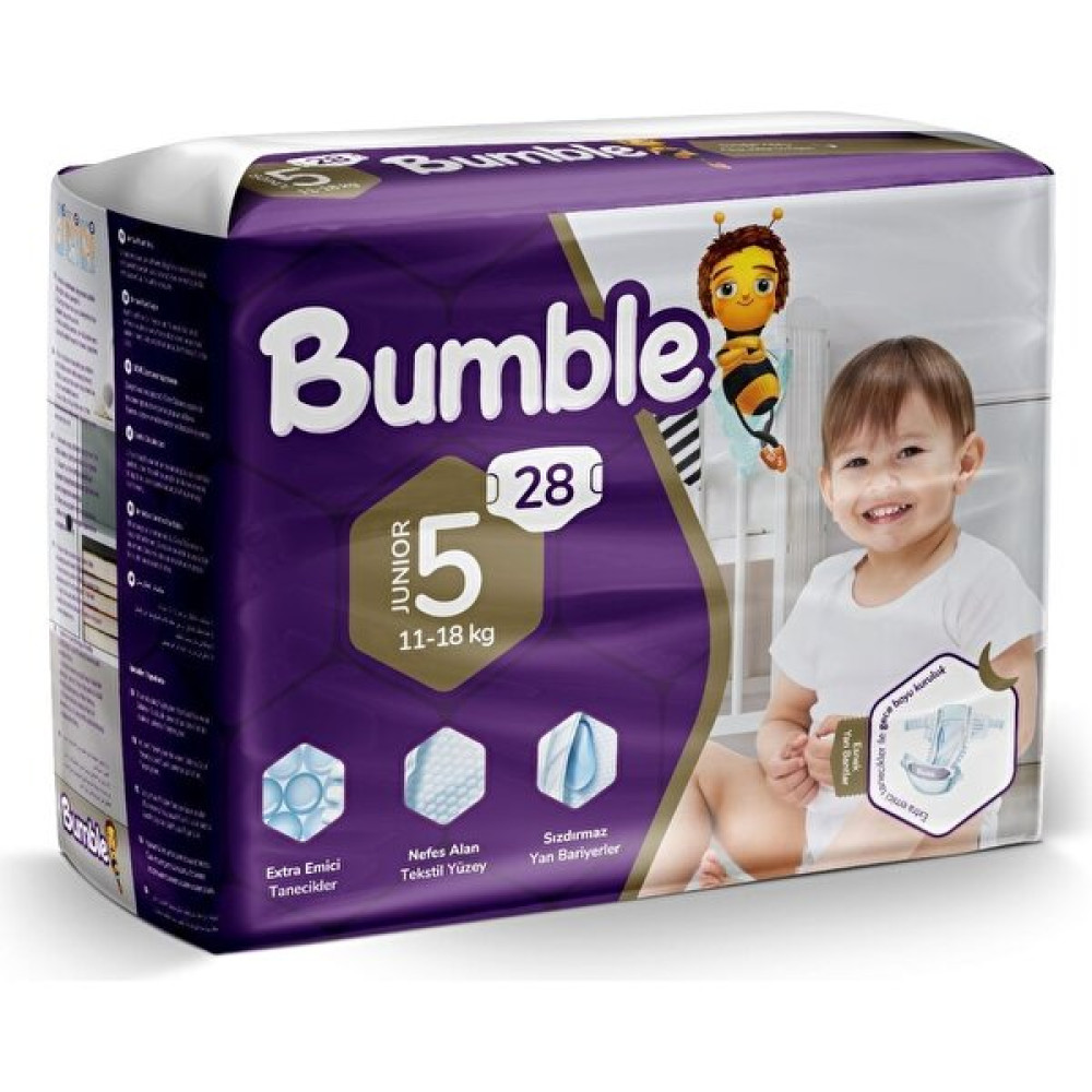 Bumble Çocuk Bezi Ikiz Paket No:5 (11-25) 28'li - 5 Bebek Bezi Fiyatı