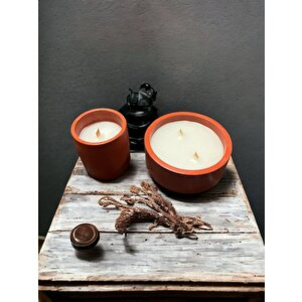 BumBum Bumbum 2'li Özel Seri Soya Wax %100 Naturel Renkli Beton Saksılı Kahve Kokulu Candle Dekoratif Mum Handmade El Yapımı Kiremit Dekoratif Mum Fiyatı