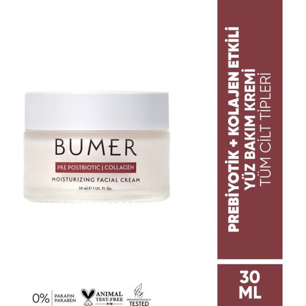 Bumer Prebiyotik Yoğun Etkili Nemlendirici Yüz Bakım Kremi 30ML. Nemlendiriciler Fiyatı