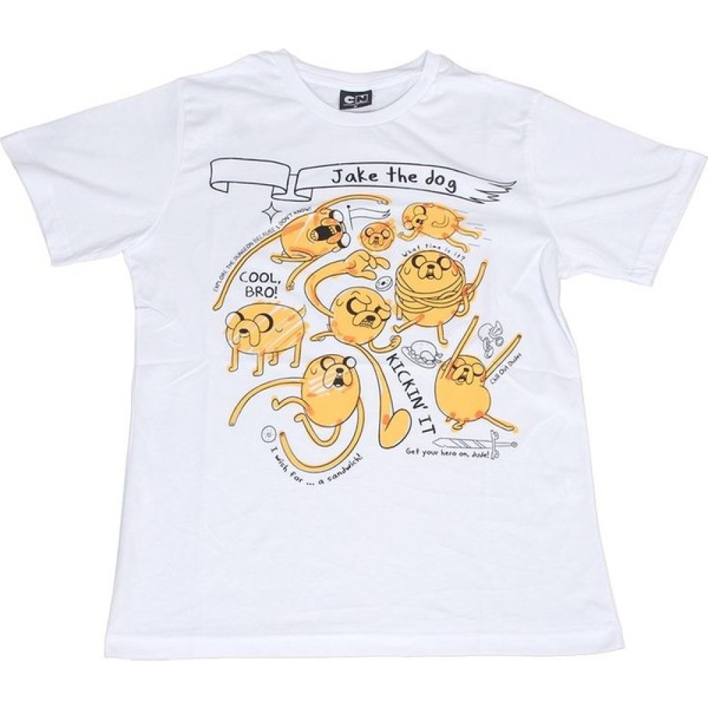 Bunlardan İstiyorum Adventure Time Jake The Dog Tişört Beyaz Erkek T-shirt Fiyatı