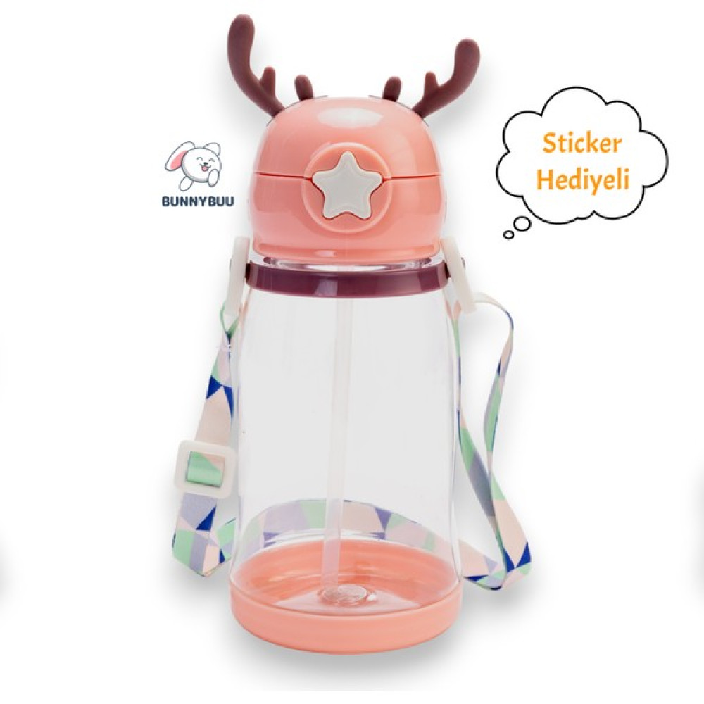 Bunnybuu 500 ml Pipetli Bebek Çocuk Suluk Su Matarası Eğitici Bardak Bpa İçermez - Pembe Bebek Beslenme Gereçleri Fiyatı
