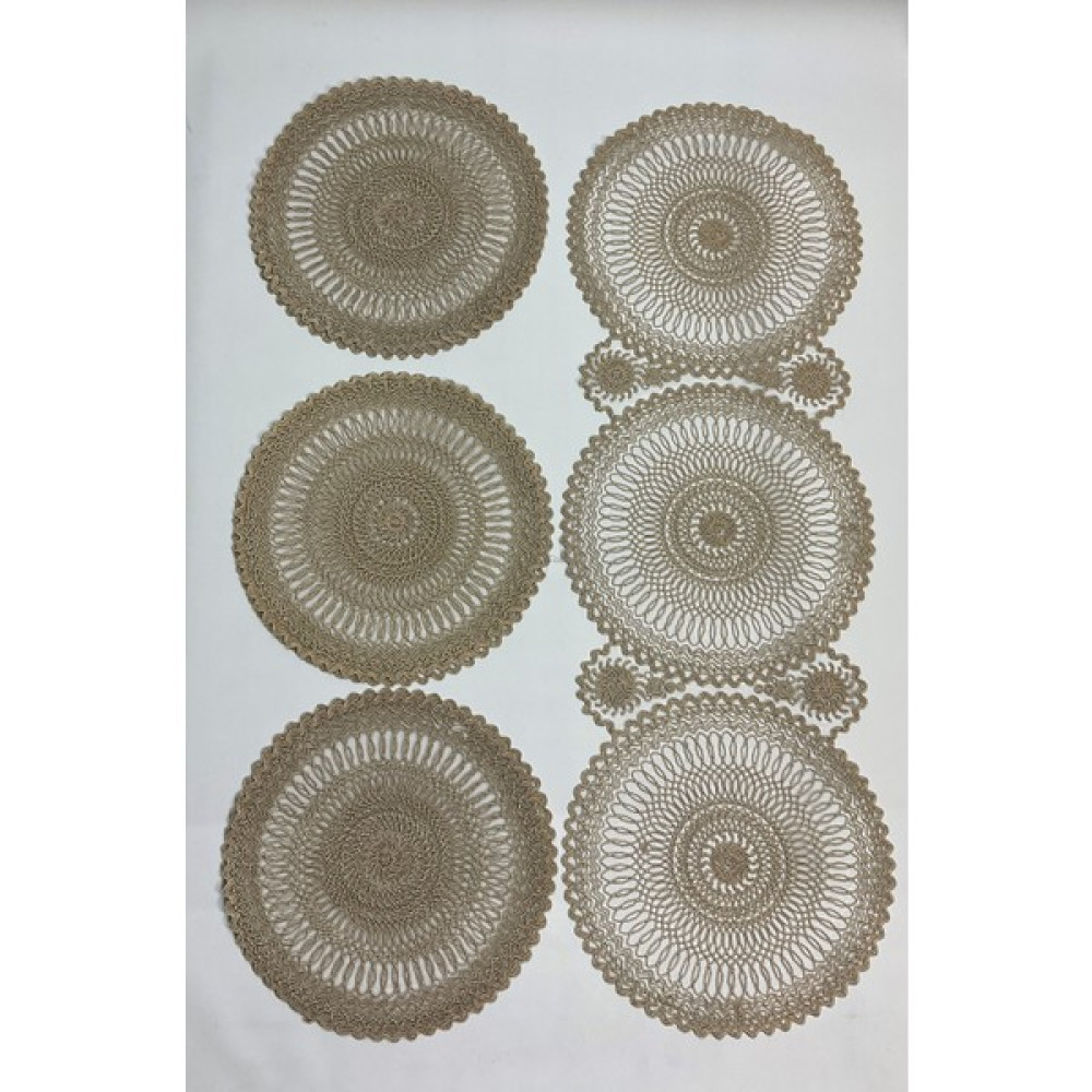 Bünyamin Çalışkan 7 Parça Amerikan Servis Supla Takımı - 7 Parça Amerikan Servis Supla Seti - Cappucino - 37 x 115 cm Amerikan Servis Fiyatı