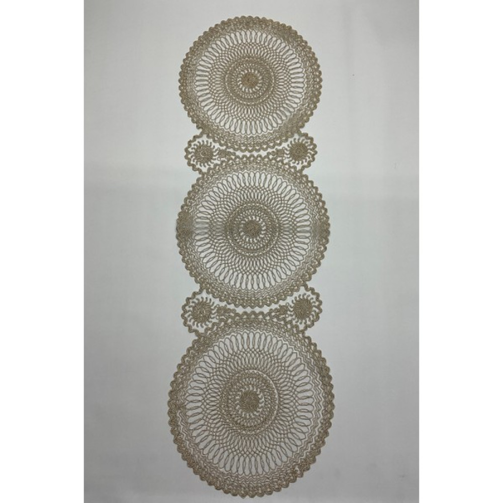 Bünyamin Çalışkan Fransız Dantelli Supla Runner - Supla Runner - Cappucino - 39 x 113 cm Masa Örtüsü Fiyatı