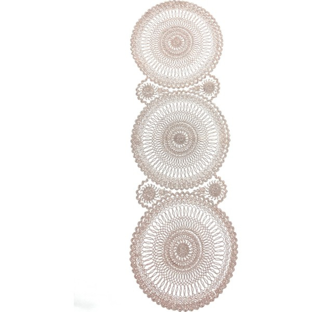 Bünyamin Çalışkan Fransız Dantelli Supla Runner - Supla Runner - Pudra - 39 x 113 cm Masa Örtüsü Fiyatı