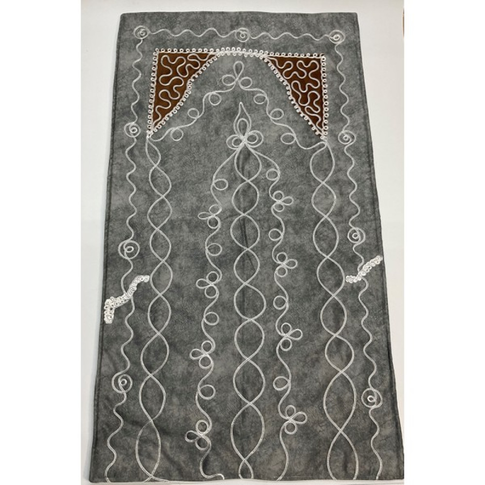 Bünyamin Çalışkan Kadife Seccade Hediyelik Bohçalık Gelin Seti Seccadesi - 70 x 125 cm - Gri Seccade Fiyatı