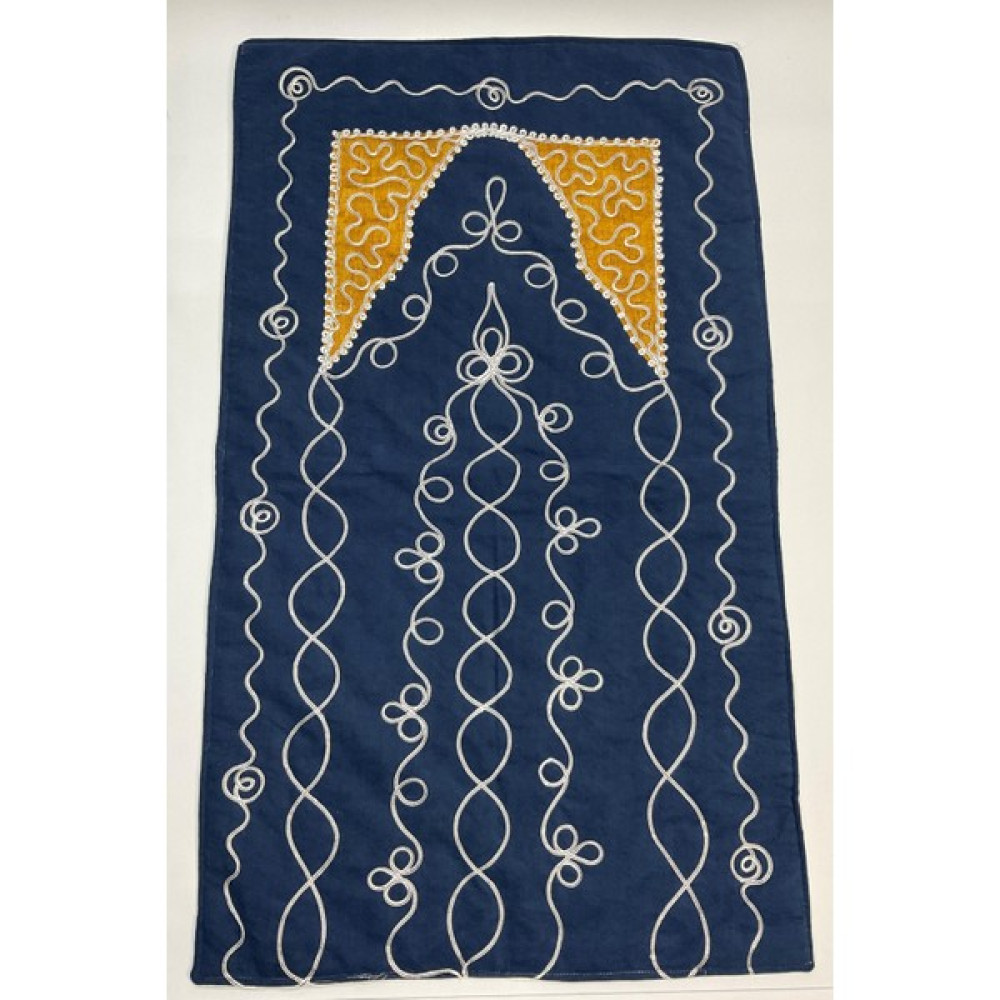 Bünyamin Çalışkan Kadife Seccade Hediyelik Bohçalık Gelin Seti Seccadesi - 70 x 125 cm - Koyu Mavi Seccade Fiyatı