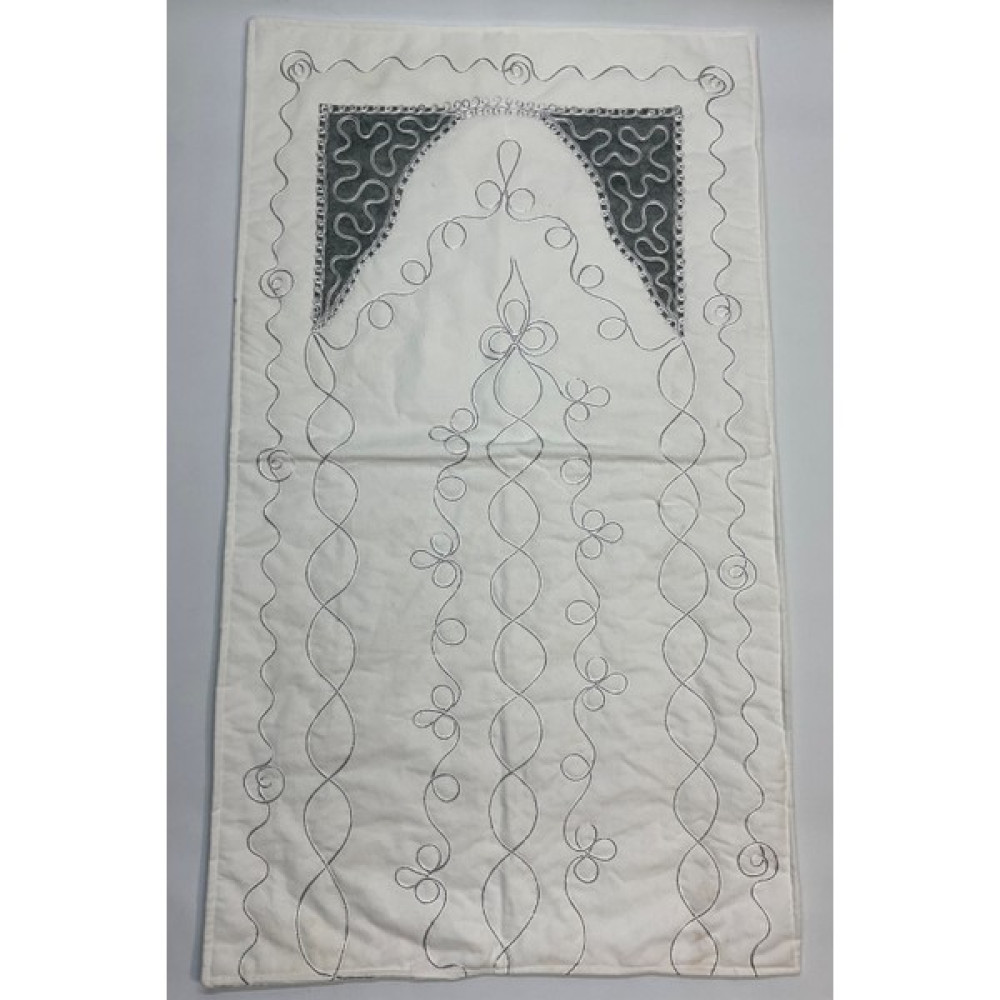 Bünyamin Çalışkan Kadife Seccade Hediyelik Bohçalık Gelin Seti Seccadesi - 70 x 125 cm - Krem Seccade Fiyatı