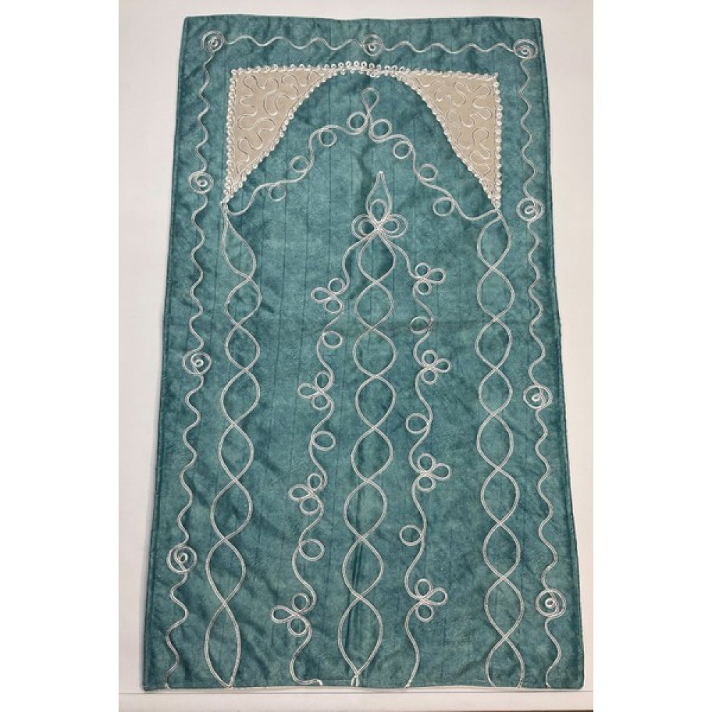 Bünyamin Çalışkan Kadife Seccade Hediyelik Bohçalık Gelin Seti Seccadesi - 70 x 125 cm - Turkuaz Seccade Fiyatı