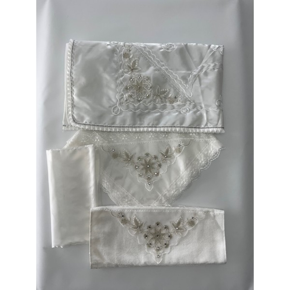 Bünyamin Çalışkan Monoray Kumaş Seccade Seti 4 Parça - Çeyizlik Monoray 4'lü Seccade Takımı - 80 x 130 cm - Krem Seccade Fiyatı