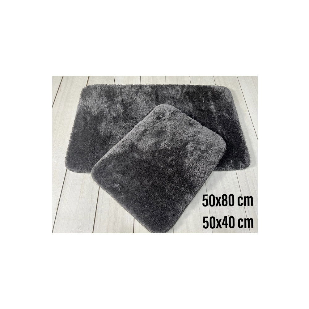 Bünyan Halı 2 Li Banyo Halısı Peluş Post Halı Antrasit Banyo Tekstili Fiyatı