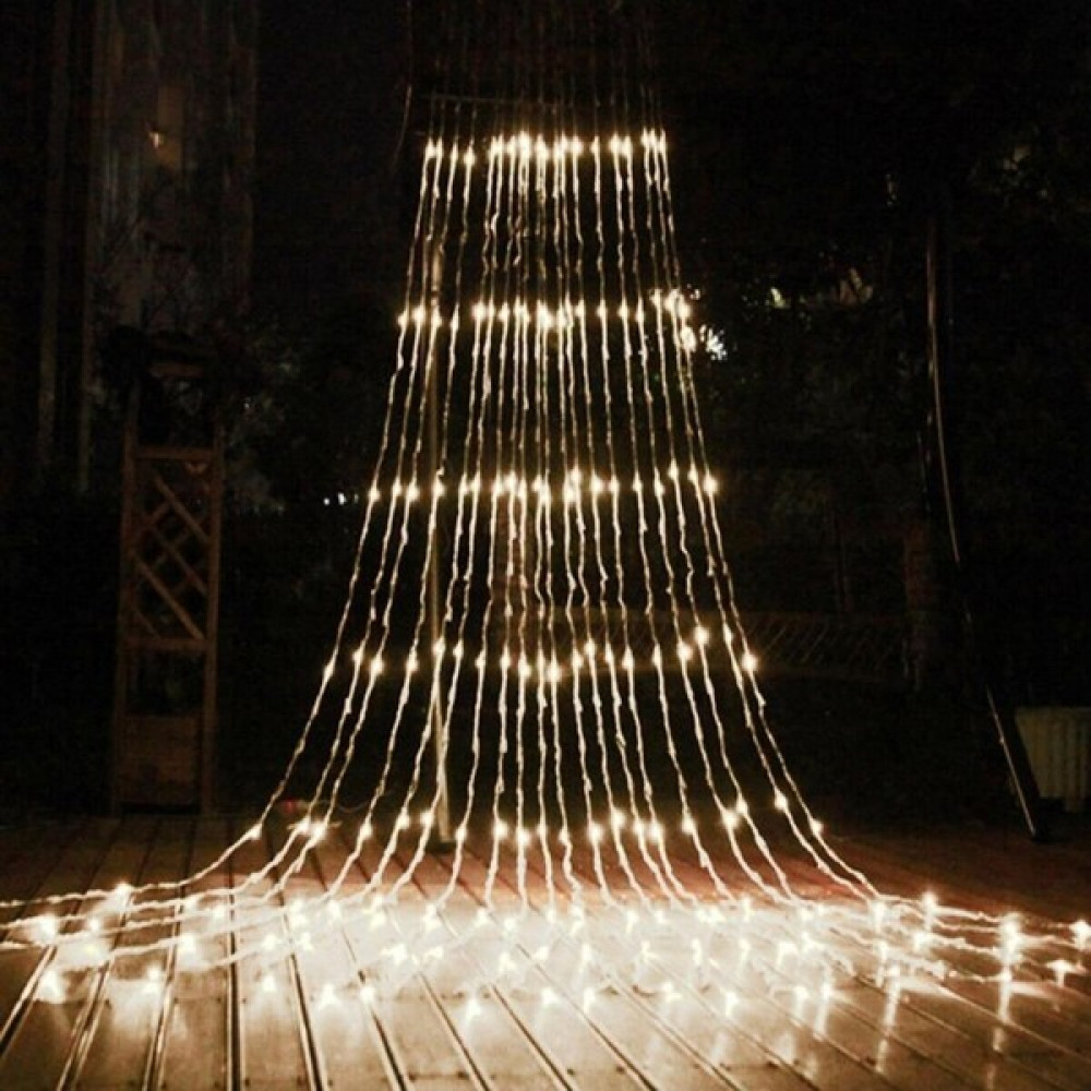 buradanaldım 3x3 Metre Fişli Akar LED Perde Işık, Yılbaşı Dış Mekan Süslemeleri, Noel Işıkları Perde Işıkları - 3 m - Sarı Led Aydınlatmalar Fiyatı