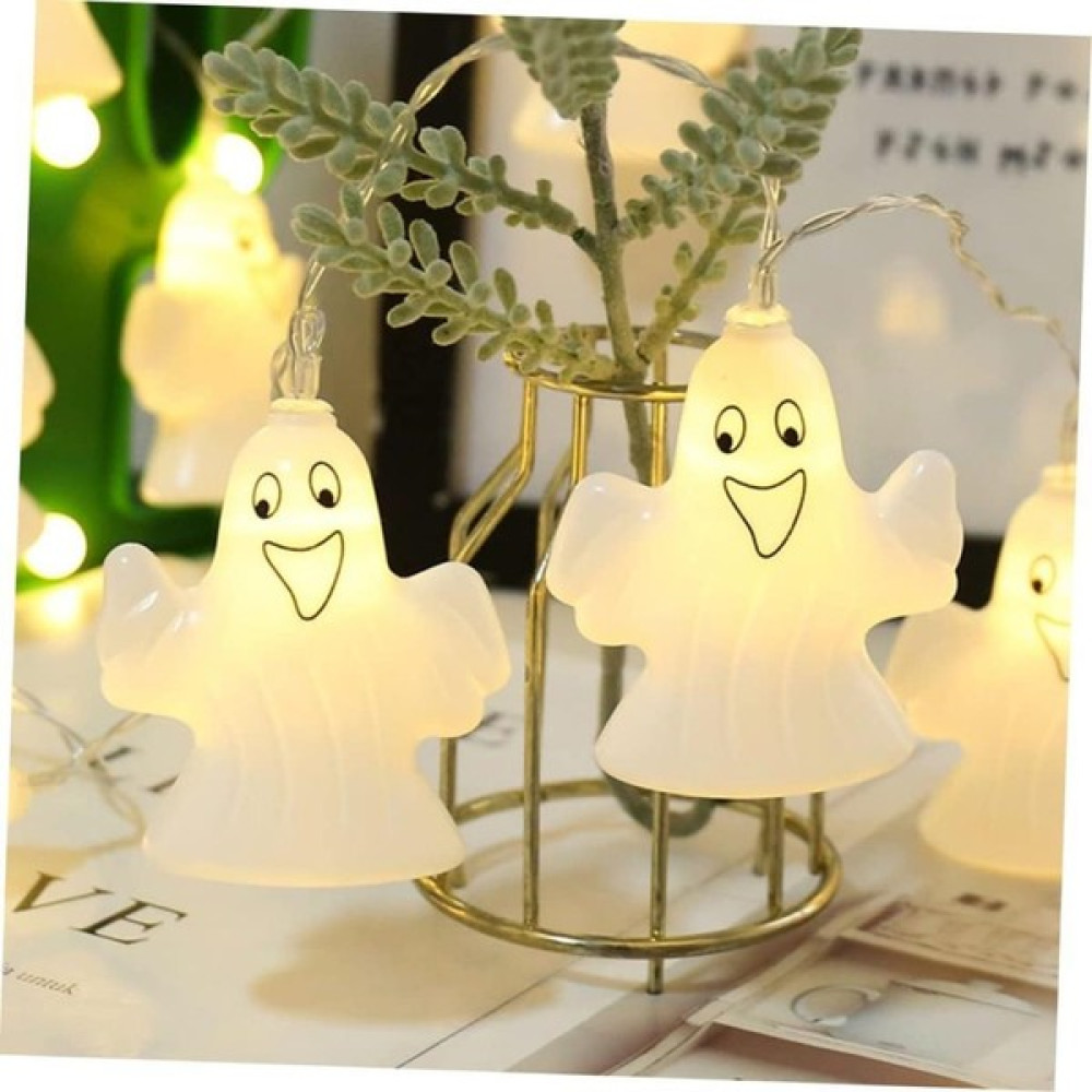 buradanaldım Hayalet Maske Figürlü Günışığı Cadılar Bayramı Süs Işıkları, Pilli LED Aydınlatma, Hallowen Süs Işık - 2 m - Gün Işığı Led Aydınlatmalar Fiyatı