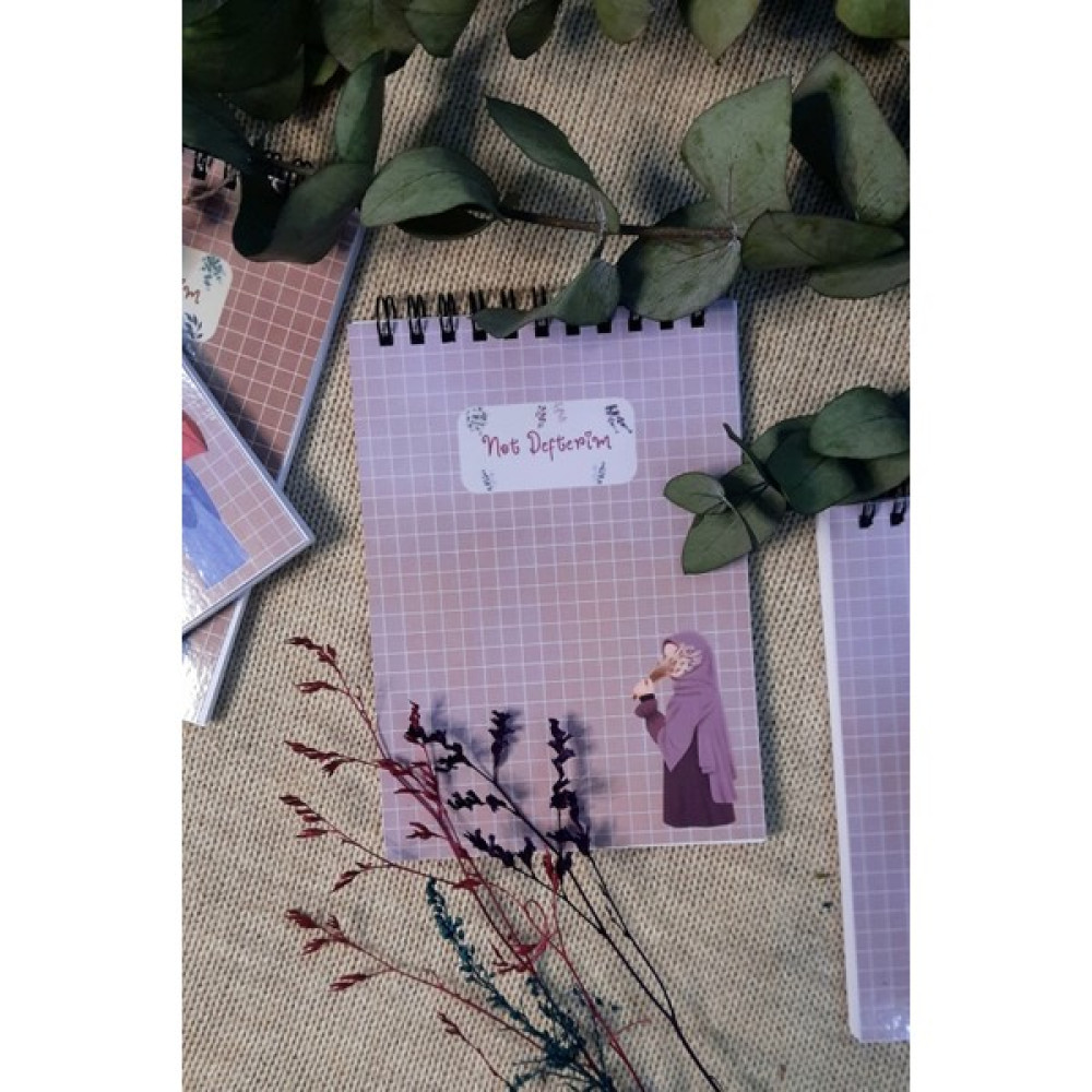 Burak Baskı Tasarım Lavanta Hicab Kızı A 6 Tel Spiralli Kareli Not Defteri Notepad Memo Pad Bloknot Spiralli Defter Fiyatı