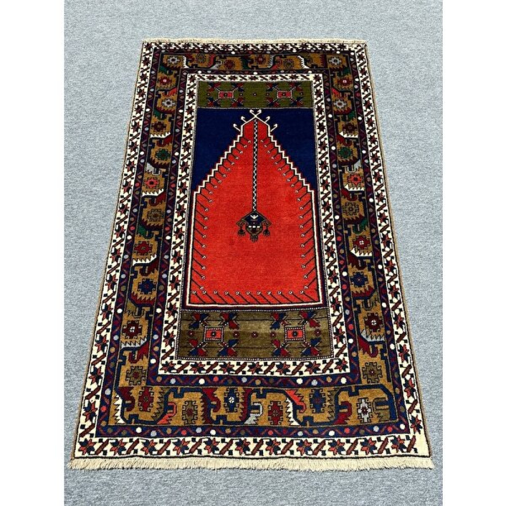 Burak Halı El Dokuma Taşpınar Halısı 121 x 203 Çift Kişilik Seccade Namazlık - Kiremit - 121 x 203 cm Seccade Fiyatı