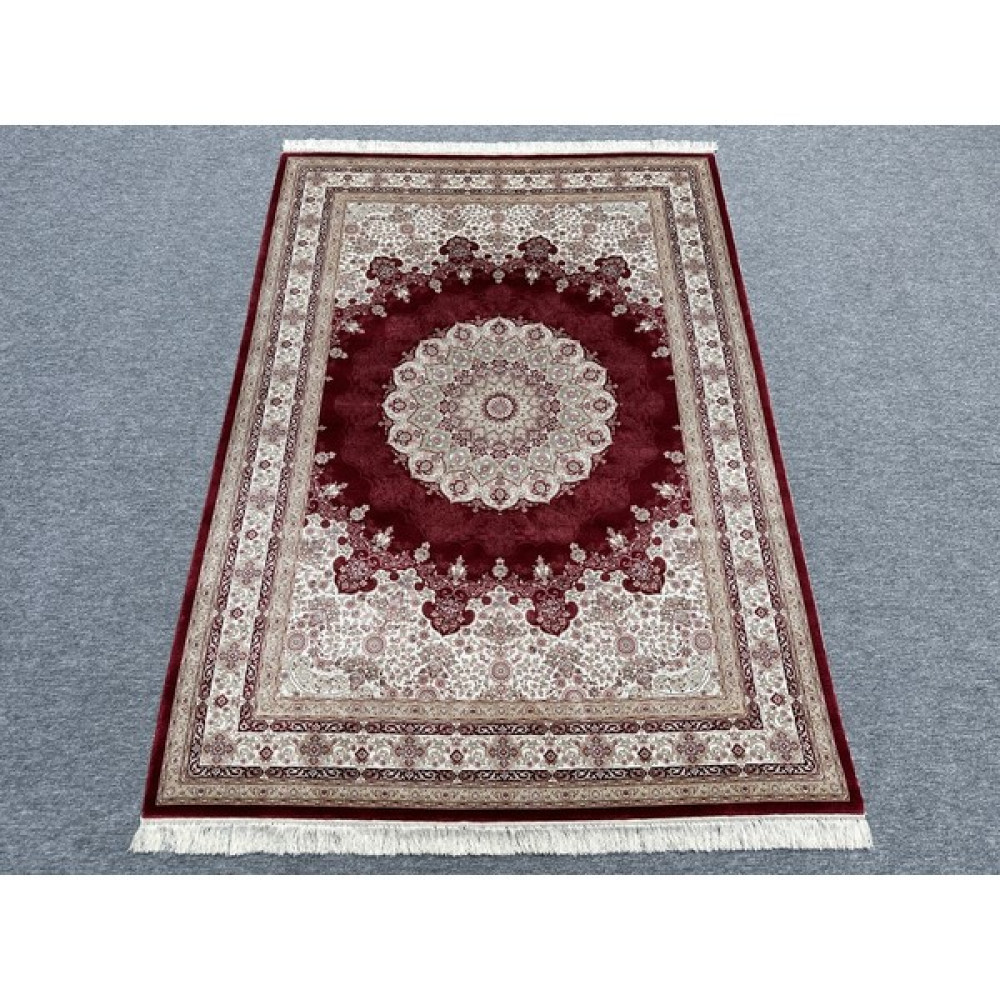 Burak Halı Özel Üretim Bambu Ipek Halı 167X234 Kırmızı 4 M2 Ipek Halı Aob-99 - 167 x 234 cm Salon Halısı Fiyatı