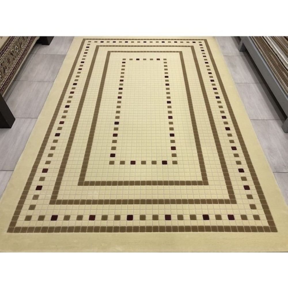Burak Halı Vizyon 10477 A 200X300 Krem Kahve Vişne Çürüğü 6 M2 ! - 200 x 300 cm - Renkli Salon Halısı Fiyatı
