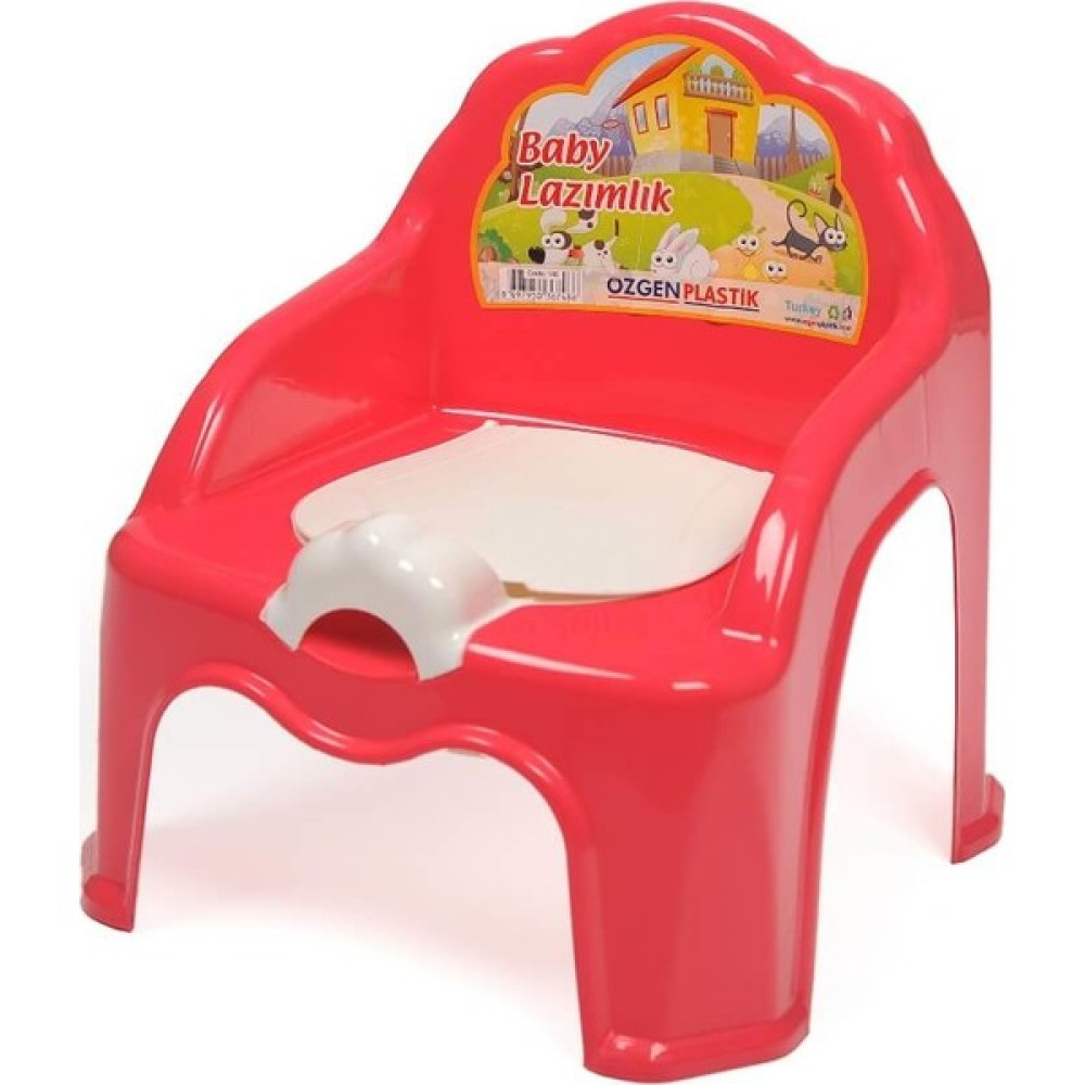 Burak Plastik Koltuklu Çocuk Lazımlık - Kırmızı Bebek Lazımlık Fiyatı