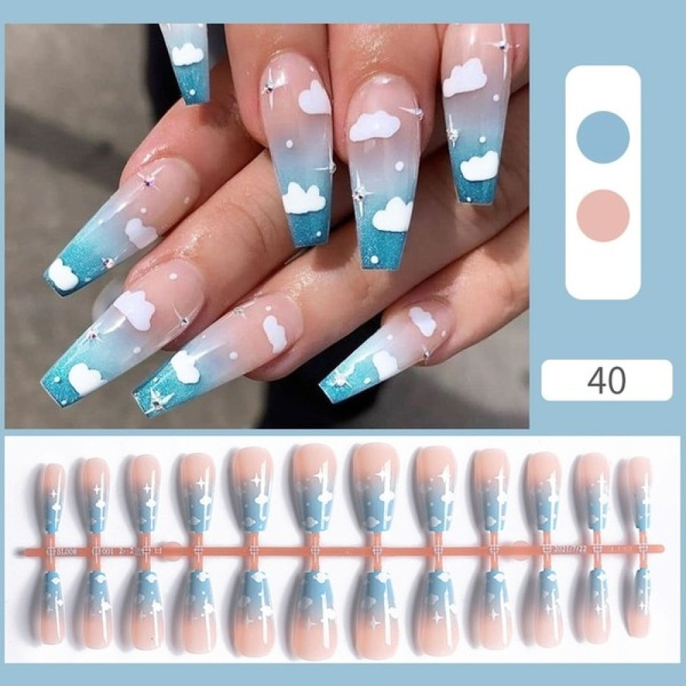 Buranlei 24PCS Fake Nails Patches Pink Glitter Nude Press On Nails Women Wearable Nail Art Stickers Full Finished False Nail (Yurt Dışından) Tırnak Bakımı Fiyatı