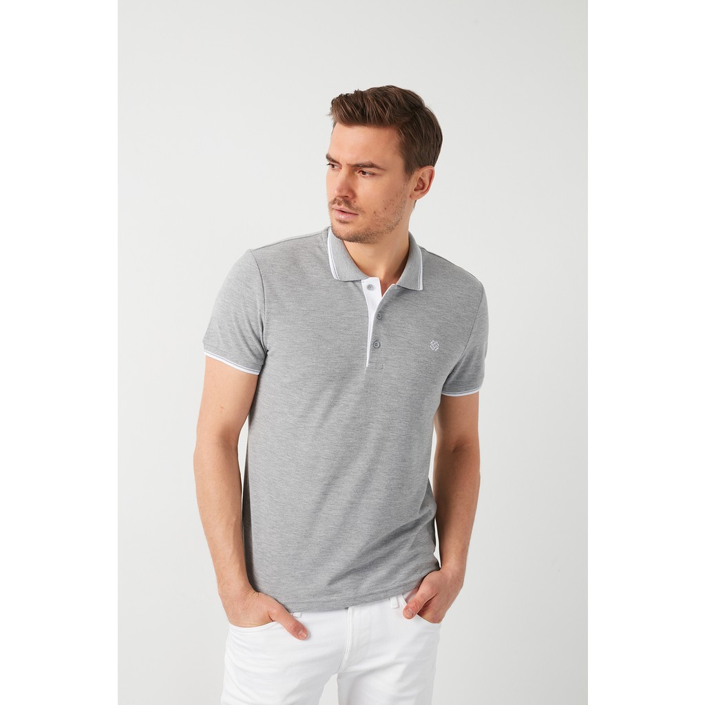 Buratti % 100 Pamuk Düğmeli Slim Fit Polo Yaka T Shirt Erkek Polo Yaka T Shirt M Beden" Erkek T-shirt Fiyatı