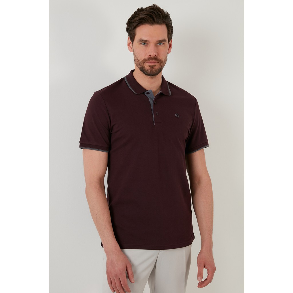 Buratti % 100 Pamuk Düğmeli Slim Fit Polo Yaka T Shirt Erkek Polo Yaka T Shirt S Beden" Erkek T-shirt Fiyatı