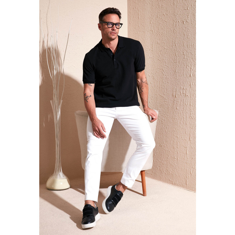 Buratti % 100 Pamuk Regular Fit Düğmeli Polo Yaka T Shirt Erkek Polo Yaka T Shirt L Beden Erkek T-shirt Fiyatı
