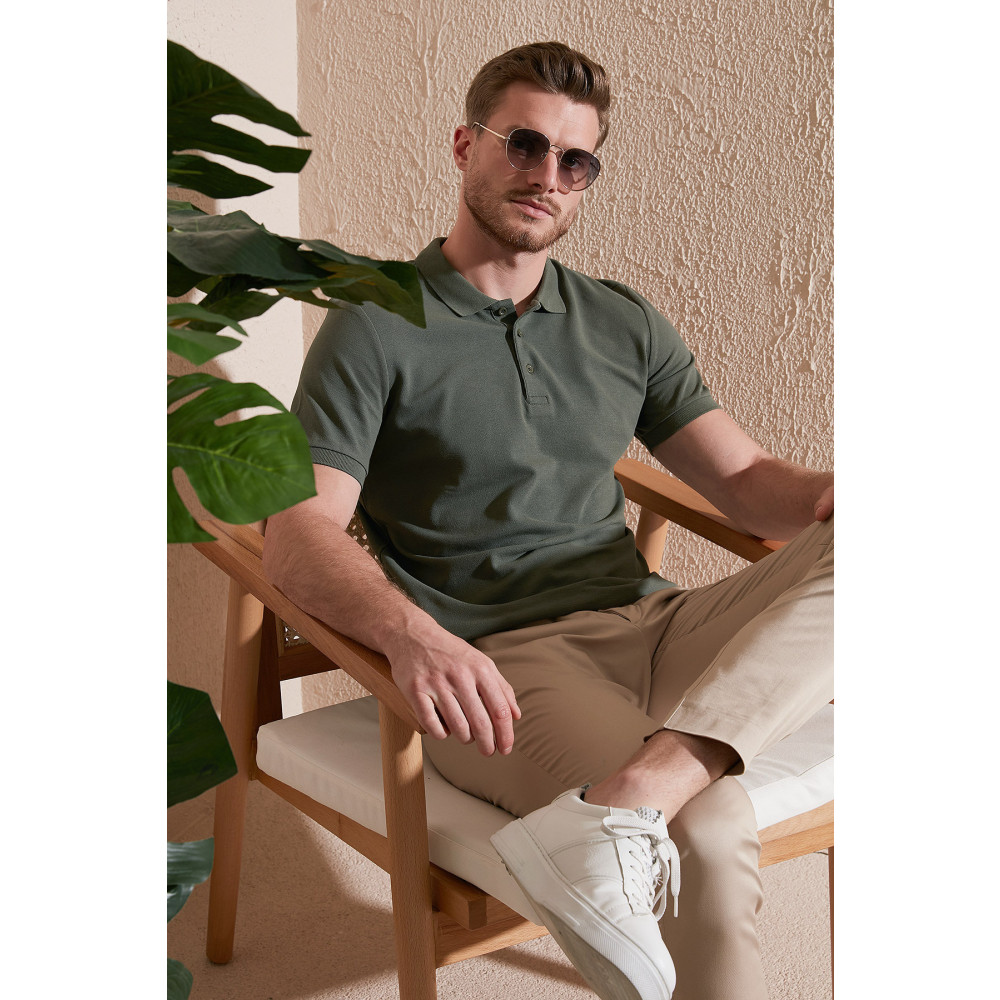 Buratti % 100 Pamuk Regular Fit Düğmeli Polo Yaka T Shirt Erkek Polo Yaka T Shirt S Beden Erkek T-shirt Fiyatı