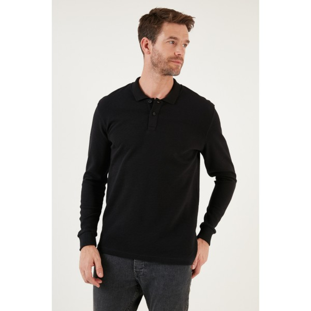 Buratti % 100 Pamuk Relaxed Fit Düğmeli Polo Yaka Sweat Erkek Sweat 5905501 Erkek Sweatshirt Fiyatı