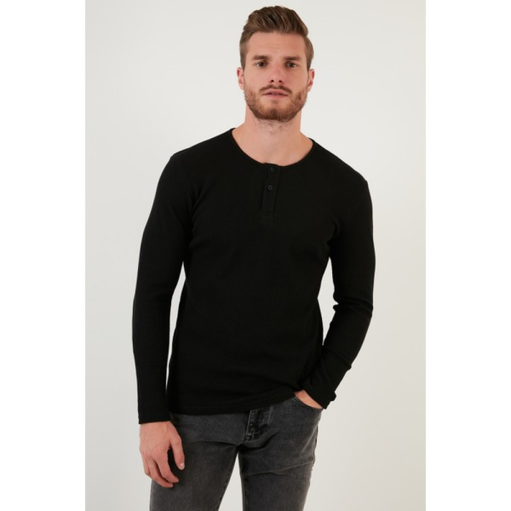 Buratti Pamuklu Düğme Detaylı Bisiklet Yaka Sweat Erkek Sweat 5905070 Erkek Sweatshirt Fiyatı