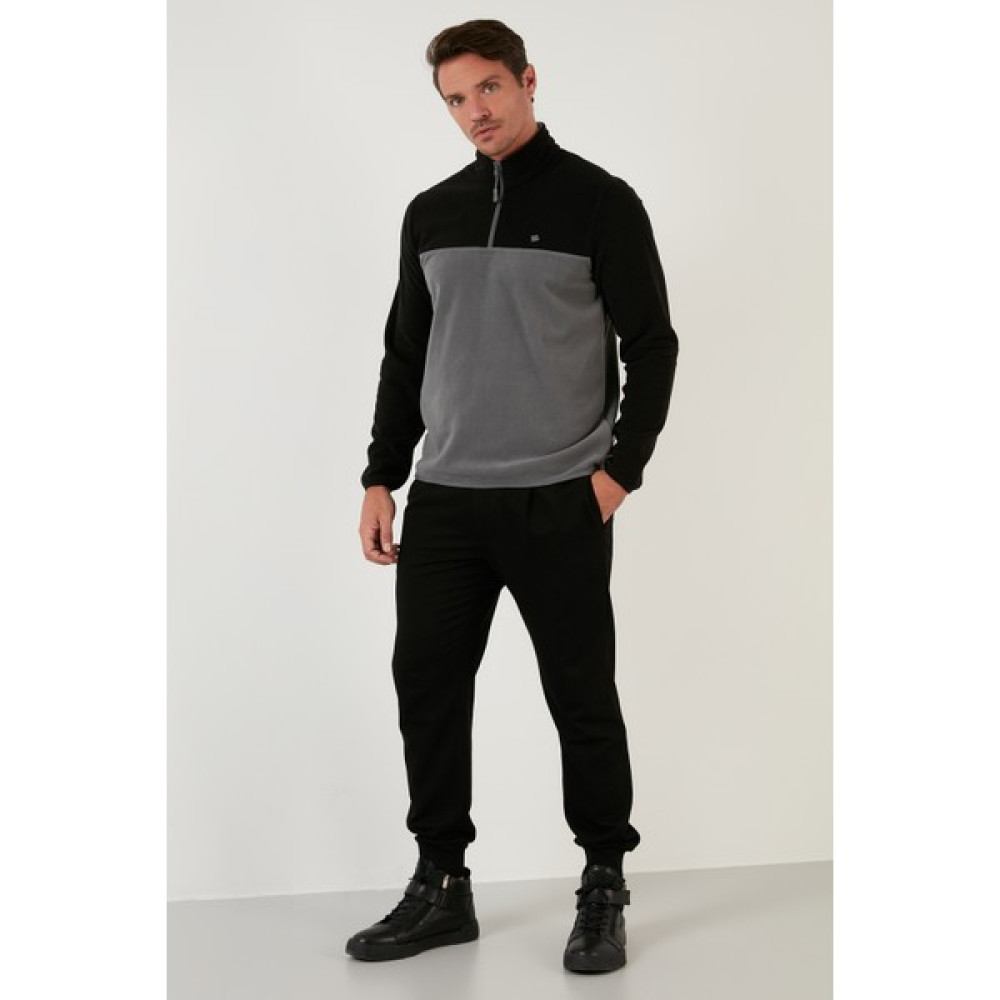 Buratti Regular Fit Fermuarlı Dik Yaka Kışlık Şardonlu Polar Erkek Polar 5906016 Erkek Sweatshirt Fiyatı