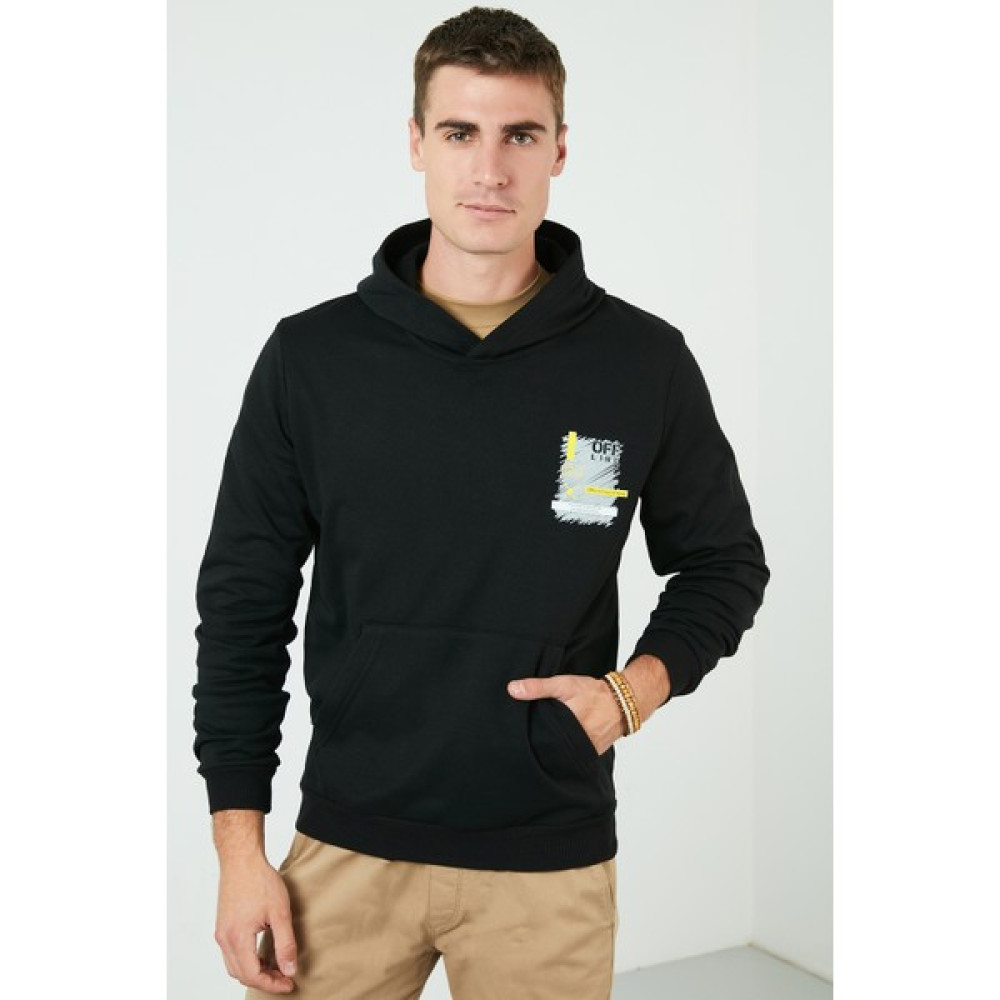 Buratti Slim Fit Baskılı Kanguru Cepli Kapüşonlu Sweat Erkek Sweat 5896592 Erkek Sweatshirt Fiyatı