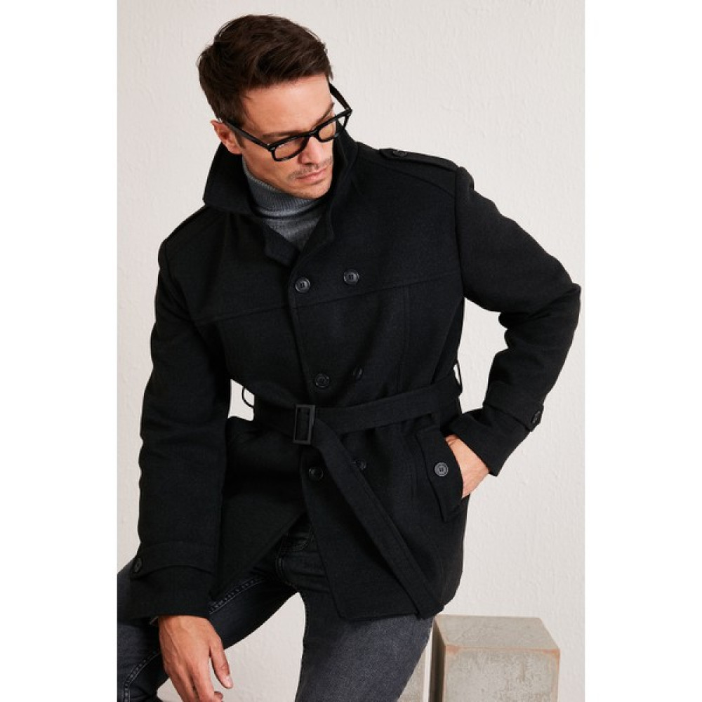 Buratti Slim Fit Cepli Pamuklu Kaşe KABAN Erkek KABAN 5841015 Erkek Mont Fiyatı