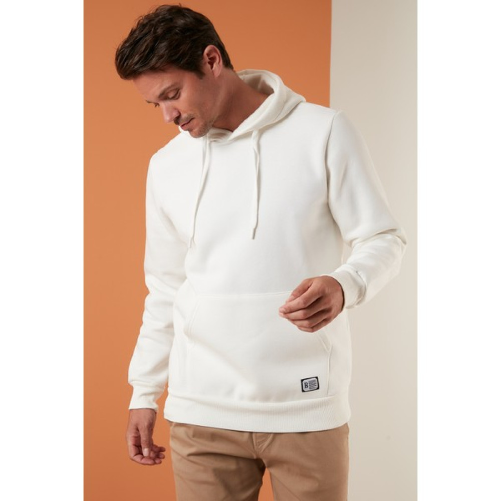 Buratti Slim Fit Kapüşonlu Kanguru Cepli İçi Tüylü Yumuşak Şardonlu Sweat Erkek SWEAT 5905281 Erkek Sweatshirt Fiyatı