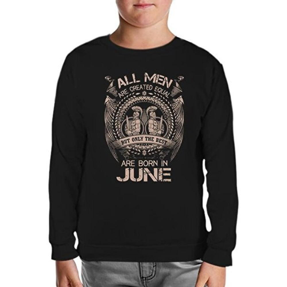Burç Ikizler - Born In June Siyah Çocuk Sweatshirt Erkek Çocuk Sweatshirt Fiyatı