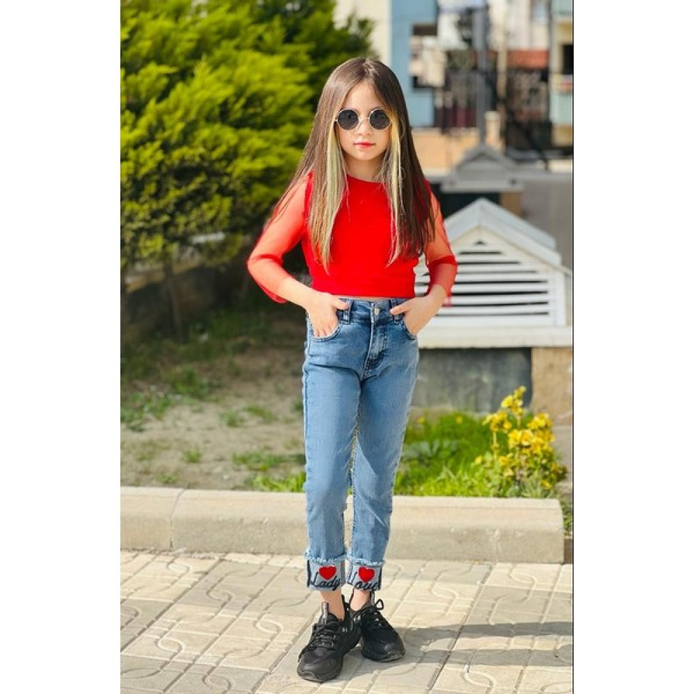 Burçak Butik Tişört - Kot Pantolon Takım Kız Çocuk Giyim Takımı Fiyatı