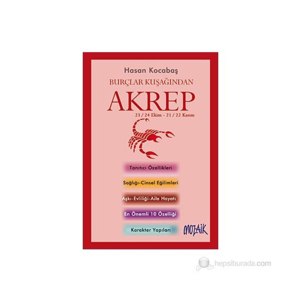 Burçlar: Akrep (Cep Boy) Astroloji - Fal - Rüya Tabirleri Fiyatı
