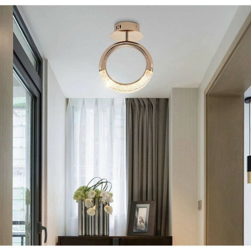 Burenze Luxury Modern Ledli Avize Plafonyer Ring LED Avize Gold Sarı BURENZE1009 - 1'li Avize Fiyatı