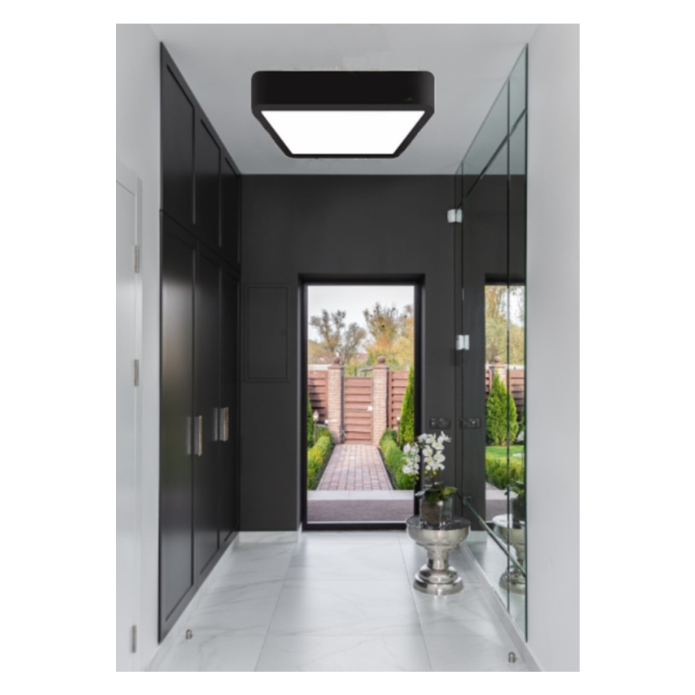 burenze Modern Panel Led Avize Buz Beyazı Işık 6400k Uzun Ömürlü 1.sınıf Led Yüksek Işık Mat Siyah Gövde Avize Fiyatı