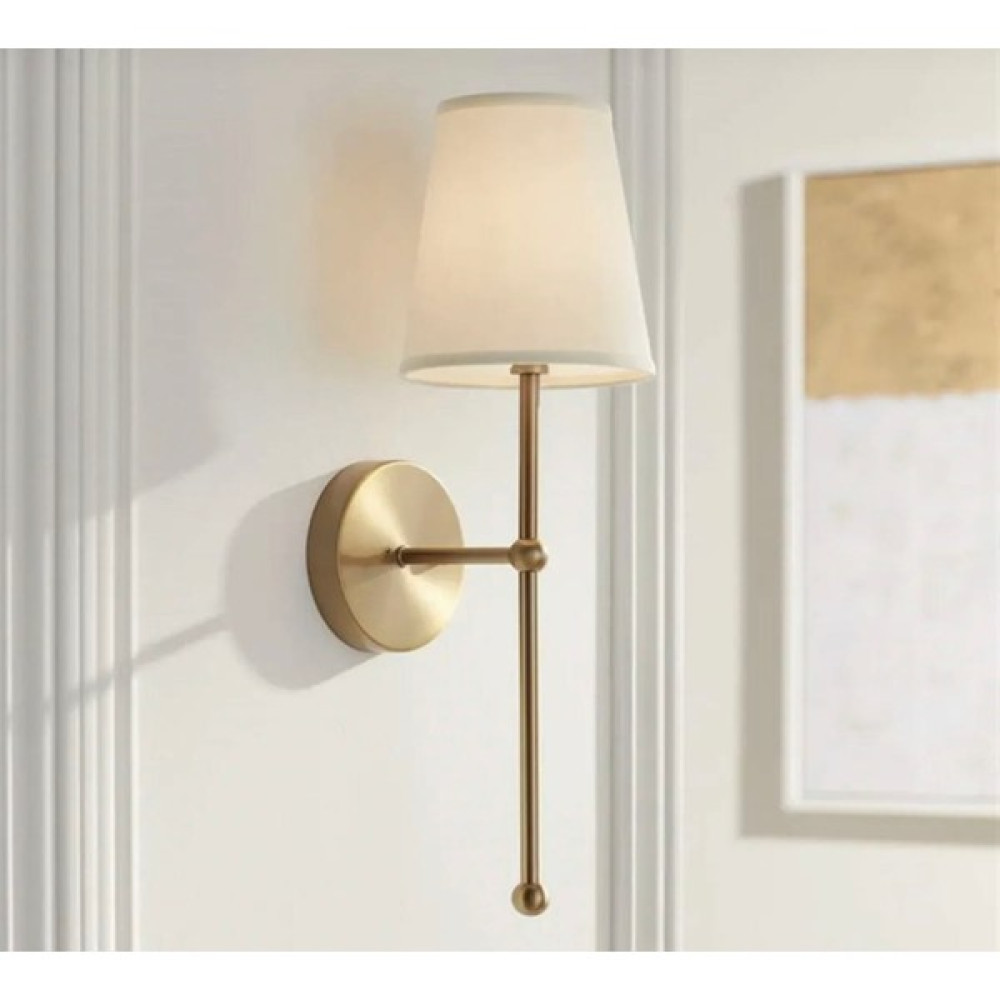 Burenze Modern Tasarım Pilli Aplik Krem Şapkalı Ledli Aplik Eskitme Gold Sarı Aplikler Fiyatı