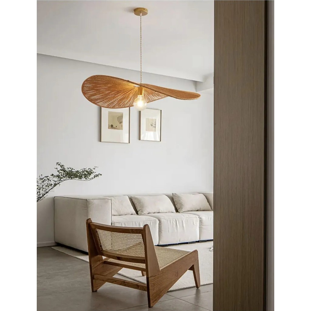Burenze Rattan Nordic Boheme Tasarım Avize Hasır Ip Avize 1.Sınıf Kalite Naturel Ferahlık Katar - Ahşap Avize Fiyatı