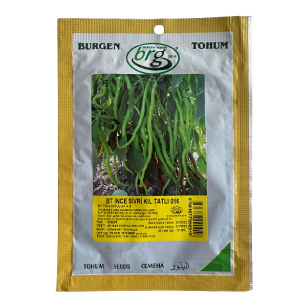 BURGEN Biber (Ince Sivri Kıl Tatlı) - 10 gr Tohum Fiyatı