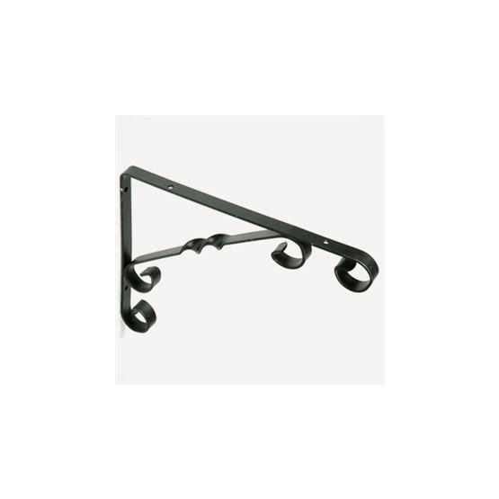 Burgulu Raf Altı Konsolu Siyah 200x300 mm