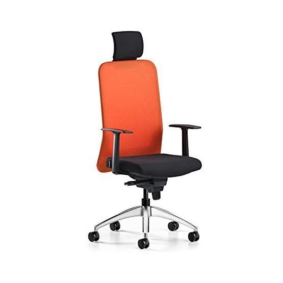 Bürotime Comfy Başlıklı Sabit Kol Krom Ayak Turuncu Siyah Çalışma Koltuğu Ofis Çalışma Koltuğu Fiyatı