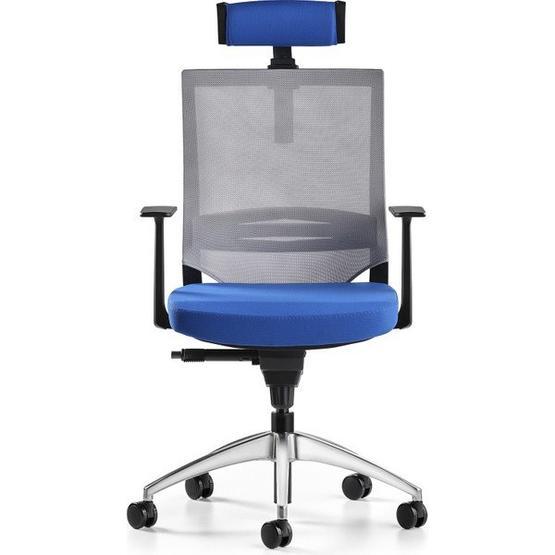 Bürotime Cozy Başlıklı Sabit T Kol Alüminyum Ayak Siyah Mavi Çalışma Koltuğu Ofis Çalışma Koltuğu Fiyatı