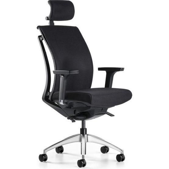 Bürotime Frame Döşeme Sırt ve Başlıklı Siyah Çalışma Koltuğu