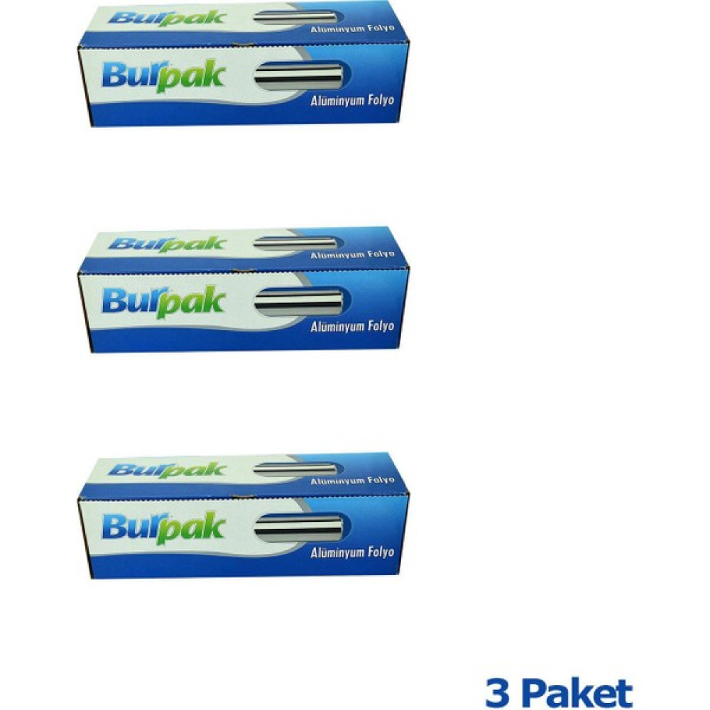 Burpak Alüminyum Folyo 45 cm x 100 Metre 10 Mikron 3 Paket Alüminyum Folyo Fiyatı